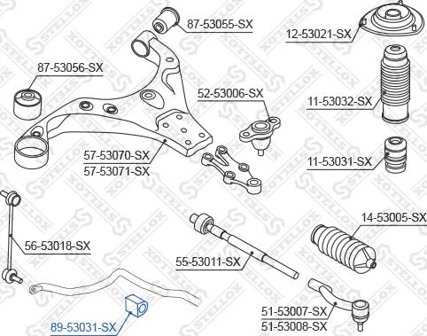 Stellox 89-53031-SX - Čahura Ležaja, stabilizator www.molydon.hr