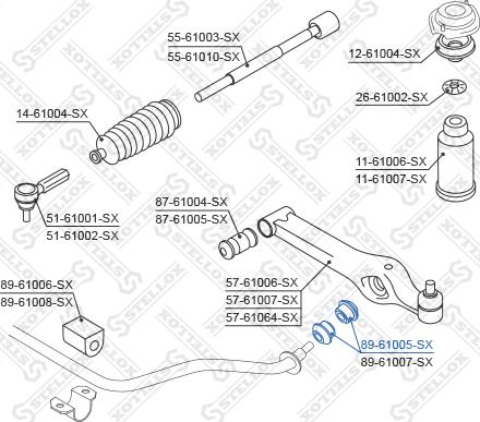 Stellox 89-61005-SX - Čahura Ležaja, stabilizator www.molydon.hr