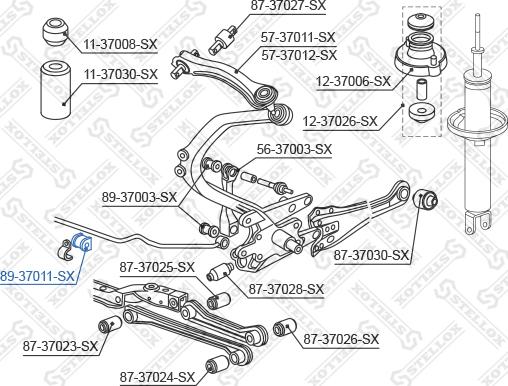 Stellox 89-37011-SX - Čahura Ležaja, stabilizator www.molydon.hr