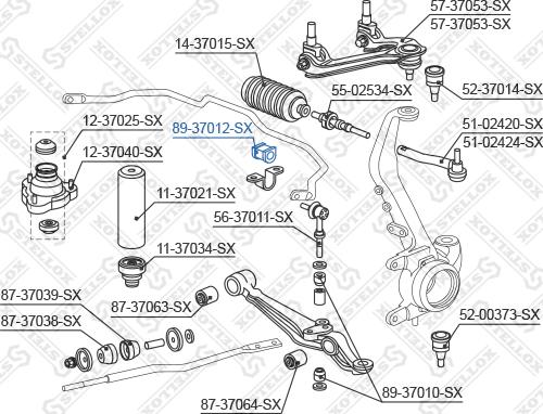 Stellox 89-37012-SX - Čahura Ležaja, stabilizator www.molydon.hr