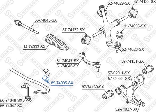 Stellox 89-74095-SX - Čahura Ležaja, stabilizator www.molydon.hr