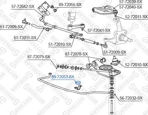 Stellox 89-72053-SX - Čahura Ležaja, stabilizator www.molydon.hr