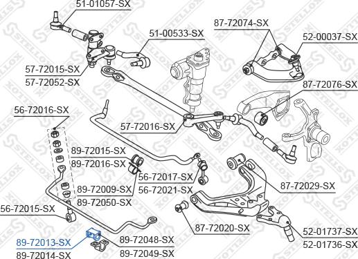 Stellox 89-72013-SX - Čahura Ležaja, stabilizator www.molydon.hr