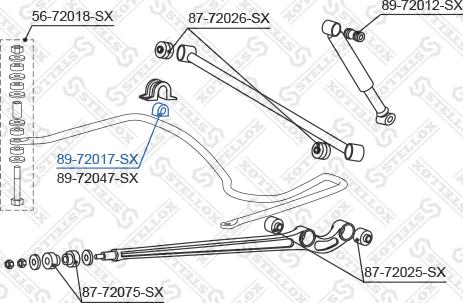 Stellox 89-72017-SX - Čahura Ležaja, stabilizator www.molydon.hr