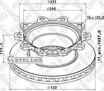 Stellox 85-00809-SX - Kočioni disk www.molydon.hr