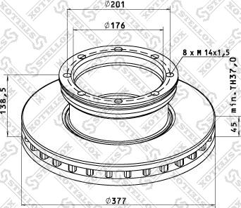 Stellox 85-00701-SX - Kočioni disk www.molydon.hr