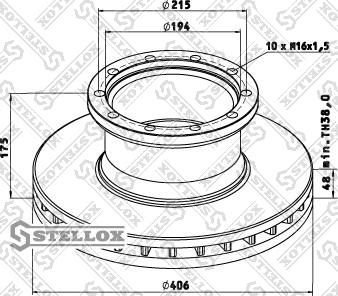 Stellox 85-00708-SX - Kočioni disk www.molydon.hr