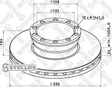 Stellox 85-00710-SX - Kočioni disk www.molydon.hr