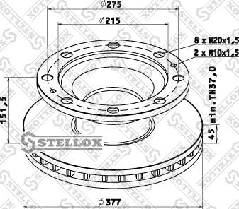 Stellox 85-00785-SX - Kočioni disk www.molydon.hr