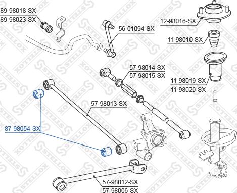 Stellox 87-98054-SX - Selen / Prigušni blok, Ovjes kotača www.molydon.hr