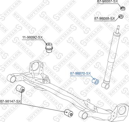 Stellox 87-98070-SX - Odstojna Cijev, amortizer www.molydon.hr