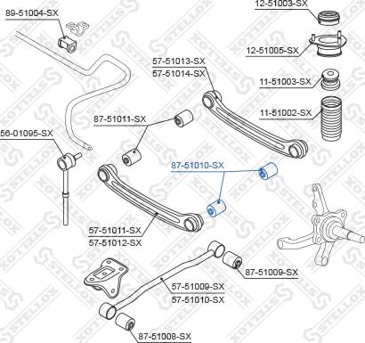 Stellox 87-51010-SX - Selen / Prigušni blok, Ovjes kotača www.molydon.hr