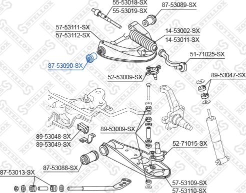 Stellox 87-53090-SX - Selen / Prigušni blok, Ovjes kotača www.molydon.hr