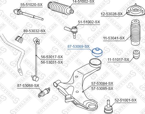 Stellox 87-53069-SX - Selen / Prigušni blok, Ovjes kotača www.molydon.hr