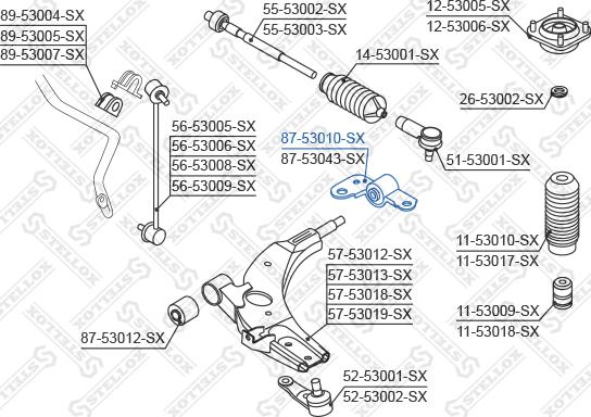 Stellox 87-53010-SX - Selen / Prigušni blok, Ovjes kotača www.molydon.hr