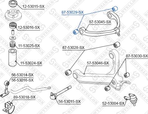 Stellox 87-53029-SX - Selen / Prigušni blok, Ovjes kotača www.molydon.hr