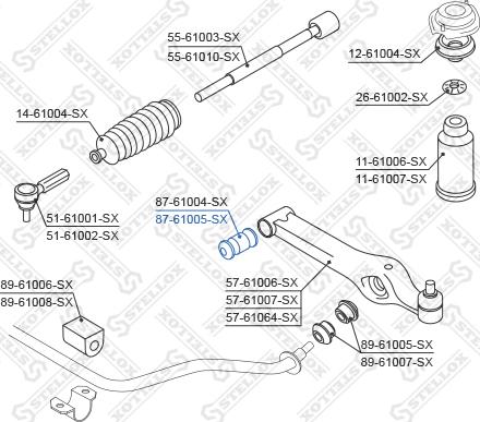 Stellox 87-61005-SX - Selen / Prigušni blok, Ovjes kotača www.molydon.hr