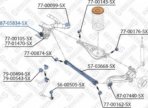 Stellox 87-05834-SX - Selen / Prigušni blok, Ovjes kotača www.molydon.hr