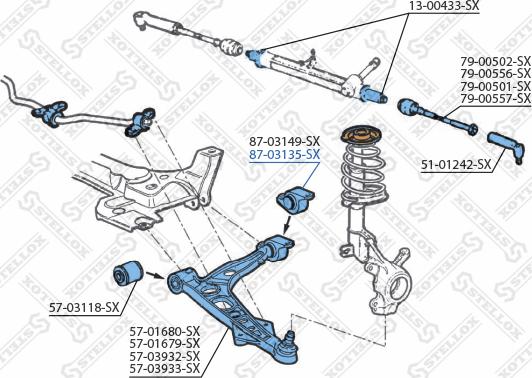 Stellox 87-03135-SX - Selen / Prigušni blok, Ovjes kotača www.molydon.hr