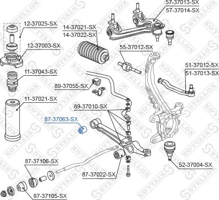 Stellox 87-37063-SX - Selen / Prigušni blok, Ovjes kotača www.molydon.hr