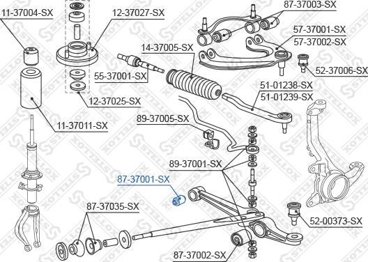 Stellox 87-37001-SX - Selen / Prigušni blok, Ovjes kotača www.molydon.hr