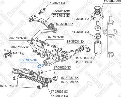 Stellox 87-37085-SX - Selen / Prigušni blok, Ovjes kotača www.molydon.hr