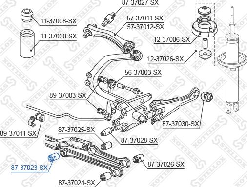 Stellox 87-37023-SX - Selen / Prigušni blok, Ovjes kotača www.molydon.hr