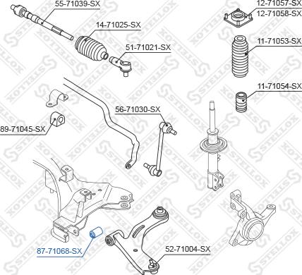 Stellox 87-71068-SX - Selen / Prigušni blok, Ovjes kotača www.molydon.hr