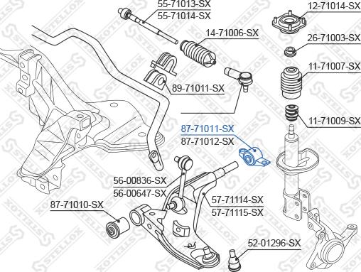 Stellox 87-71011-SX - Selen / Prigušni blok, Ovjes kotača www.molydon.hr