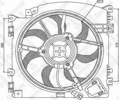 Stellox 29-99227-SX - Ventilator, hladjenje motora www.molydon.hr