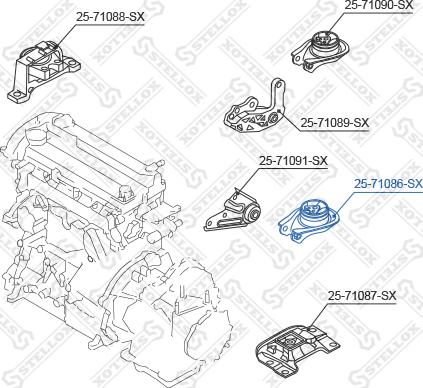 Stellox 25-71086-SX - Nosač motora www.molydon.hr