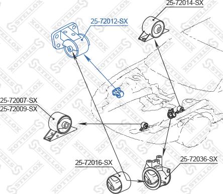 Stellox 25-72012-SX - Nosač motora www.molydon.hr