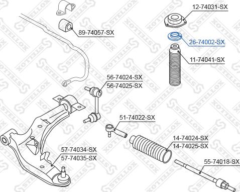 Stellox 26-74002-SX - Kotrljajuci Ležaj, Nosač amortizera www.molydon.hr