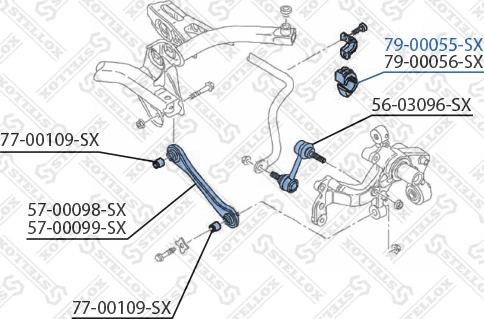 Stellox 79-00055-SX - Čahura Ležaja, stabilizator www.molydon.hr