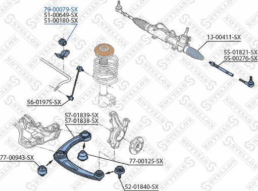 Stellox 79-00079-SX - Čahura Ležaja, stabilizator www.molydon.hr