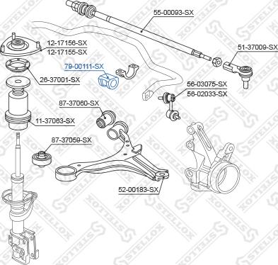 Stellox 79-00111-SX - Čahura Ležaja, stabilizator www.molydon.hr