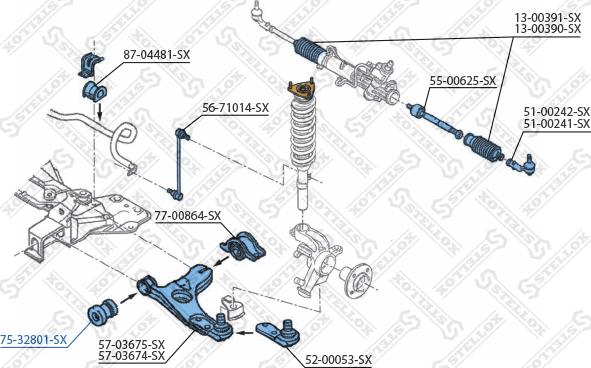 Stellox 75-32801-SX - Selen / Prigušni blok, Ovjes kotača www.molydon.hr