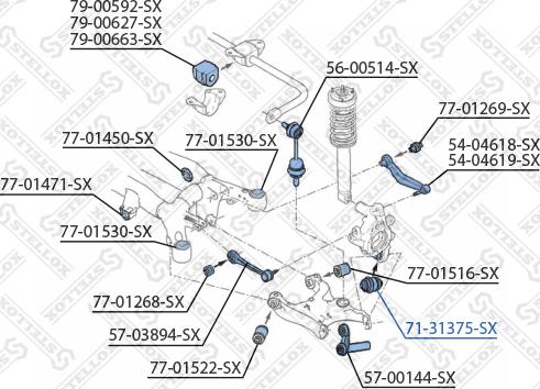 Stellox 71-31375-SX - Selen / Prigušni blok, Ovjes kotača www.molydon.hr