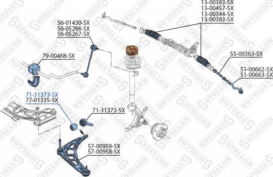 Stellox 71-31373-SX - Selen / Prigušni blok, Ovjes kotača www.molydon.hr