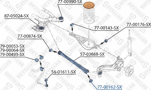 Stellox 77-00162-SX - Selen / Prigušni blok, Ovjes kotača www.molydon.hr