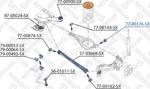 Stellox 77-00176-SX - Selen / Prigušni blok, Ovjes kotača www.molydon.hr