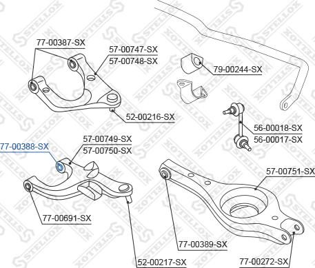 Stellox 77-00388-SX - Selen / Prigušni blok, Ovjes kotača www.molydon.hr