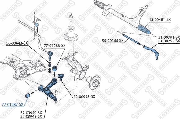 Stellox 77-01287-SX - Selen / Prigušni blok, Ovjes kotača www.molydon.hr