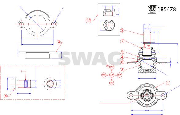 Swag 33 10 9940 - Gornja/donja kugla www.molydon.hr