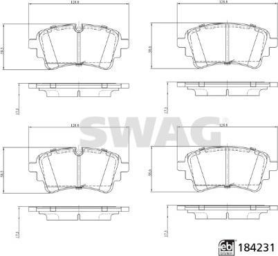 Swag 33 10 9321 - Komplet Pločica, disk-kočnica www.molydon.hr