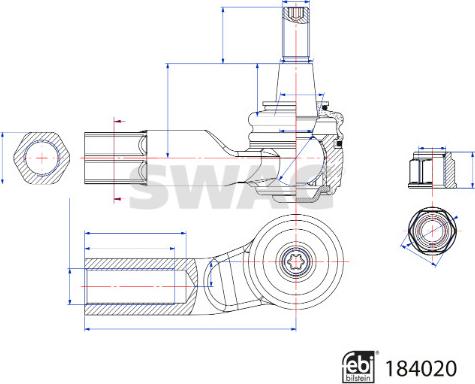 Swag 33 10 9249 - Kraj spone, kuglasti zglob www.molydon.hr