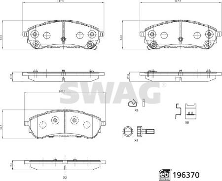 Swag 33 11 2141 - Komplet Pločica, disk-kočnica www.molydon.hr