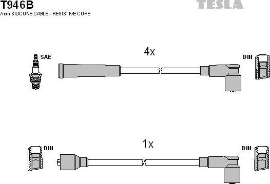 TESLA T946B - Set kablova za paljenje www.molydon.hr