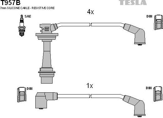 TESLA T957B - Set kablova za paljenje www.molydon.hr