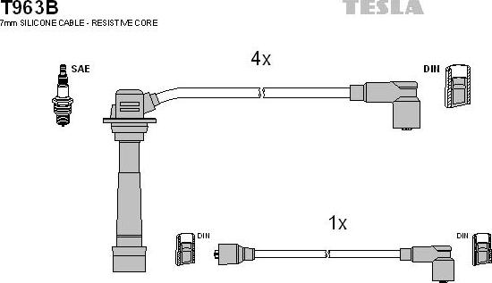 TESLA T963B - Set kablova za paljenje www.molydon.hr